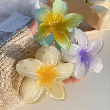 Colourful Floral Plastic Hair Clips (1 Pc)
